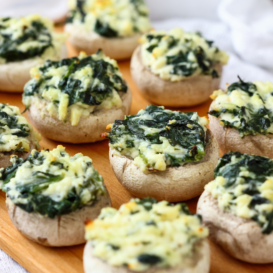 Artichoke & Ricotta Stuffed Mushrooms